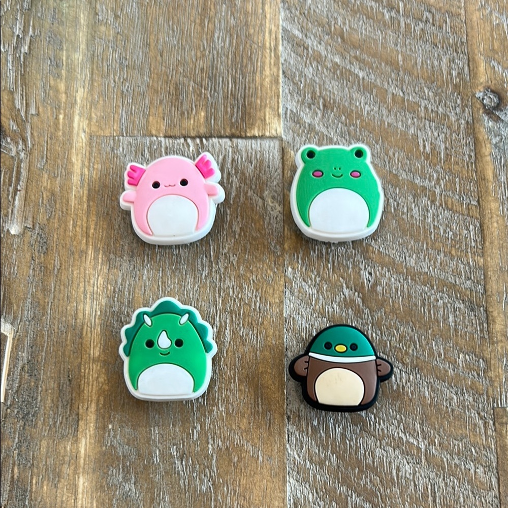 CROCS Animal-Themed Jibbitz Set - Pink, Green, Black